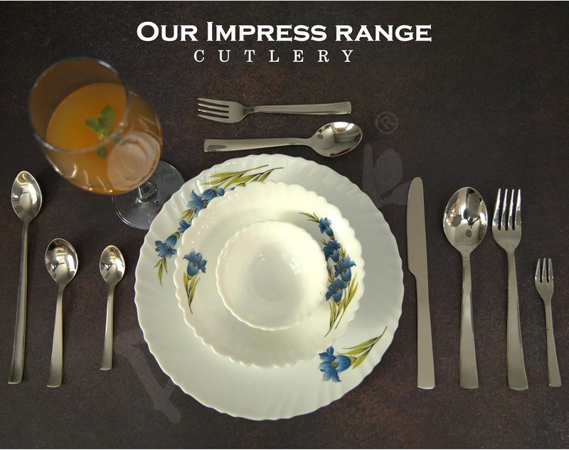 Parage Gulf mainstream practical design 12 Pieces Stainless Steel Dinner Forks Set for Home & Kitchen, 15.5 cm Long, Fruit Fork for Dining Table, Dining Tableware Cutlery Set, Silver Modern practical shape - Image 5