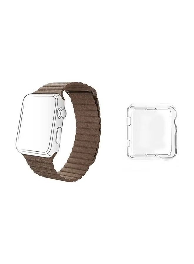 vesus Replacement Strap For Apple iWatch Series 3/4/5 Brown