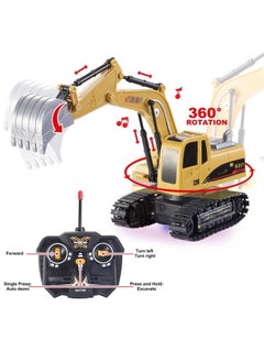 JOYIN 2 Pcs Remote Control Construction Vehicle Toy Set Frictionpowered Rc Excavator & Rc Dump Truck With Lights And Sounds For Imaginative Play Birthday Gifts For Toddlers Boys Girls  - Image 3