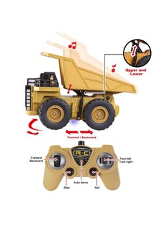 JOYIN 2 Pcs Remote Control Construction Vehicle Toy Set Frictionpowered Rc Excavator & Rc Dump Truck With Lights And Sounds For Imaginative Play Birthday Gifts For Toddlers Boys Girls  - Image 4