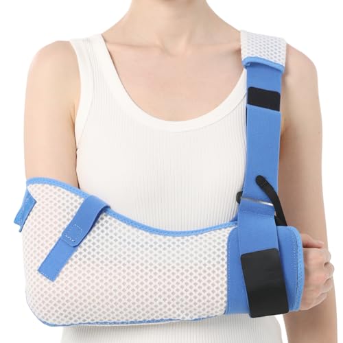 Willcom Arm Sling for Shoulder Injury with Waist Strap - Immobilizer Brace Support for Sleeping, Rotator Cuff Surgery (Mesh Version, Right, Large,40-51 inch) - Image 1