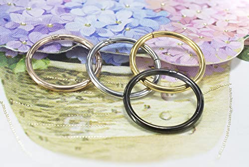HQLA 16G 18G 20G Stainless Steel Hinged Clicker Segment Septum Nose Lip Ring Hoop Cartilage Tragus Sleeper Earrings Body Piercing Jewelry for Women Men 6mm 8mm 10mm Mix Colors A Set (18G - 7mm - 4Pcs) - Image 5