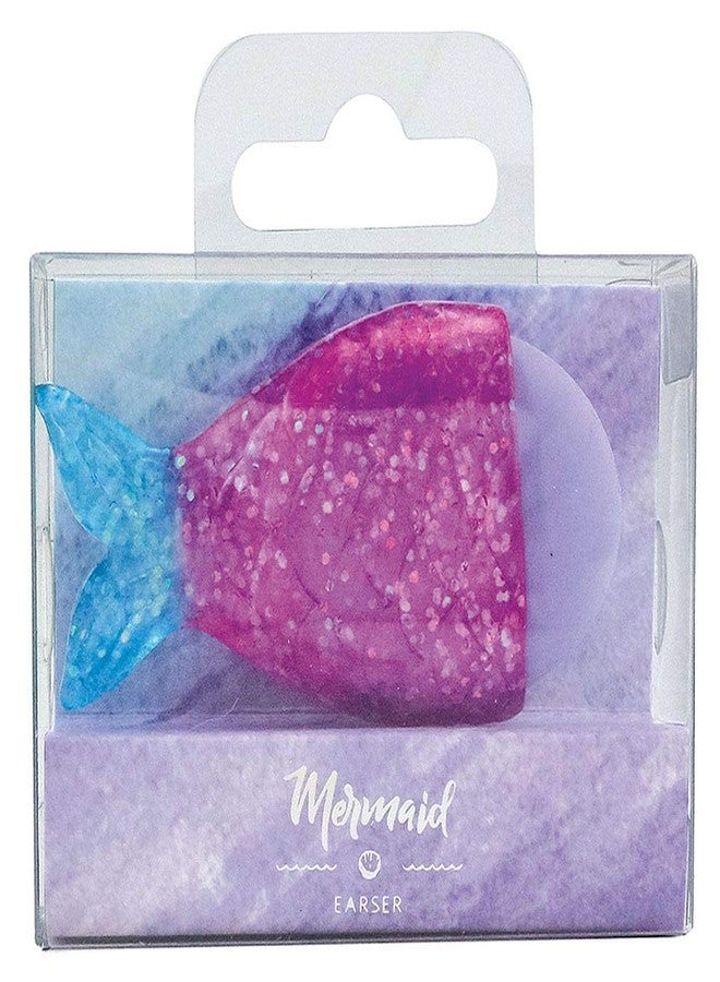 iscream Mermaid Tail Glittery 2-Piece 3D Eraser in Box - Image 2