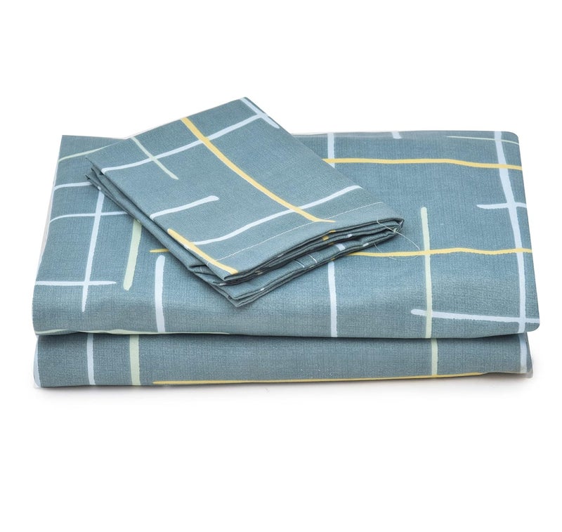 RUSTIC LINEN Super Soft Brushed Microfiber Cotton Single Bedhseet with 1 Pillow CoverBedsheet 60X90Inches Pillow Cover 17X27Inches Bedsheet for Single Bed - Image 2