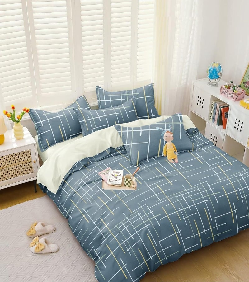 RUSTIC LINEN Super Soft Brushed Microfiber Cotton Single Bedhseet with 1 Pillow CoverBedsheet 60X90Inches Pillow Cover 17X27Inches Bedsheet for Single Bed - Image 1