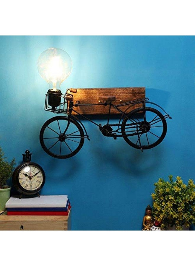 ELIANTE Wood Wall Light Wooden Cycle Design Wall Light Lamp for Living Room, Bedroom, Dining Room, Without Bulb | by Jainsons Lights - Image 1