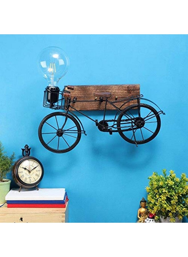 ELIANTE Wood Wall Light Wooden Cycle Design Wall Light Lamp for Living Room, Bedroom, Dining Room, Without Bulb | by Jainsons Lights - Image 2