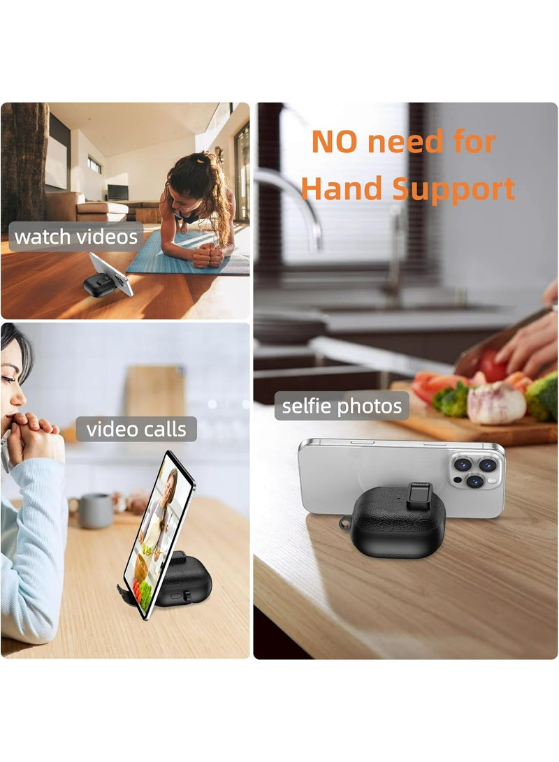 HaDoii Stand Case Compatible with Huawei FreeClip 2 with Safety Lock, Keychain, Soft TPU and Hard PC, Military Grade Drop Shockproof Full Protection Cover for Women Men - Image 5