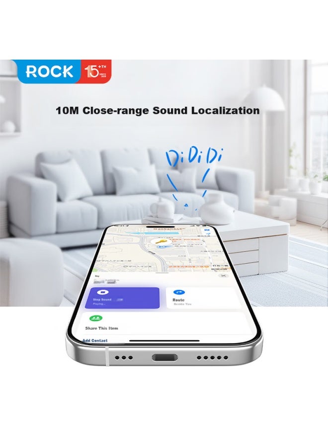 Rock Apple-certified Airtag Tracker, Anti-loss Device, Wireless Precise Location Finder, For Apple Phones, Children, Pets, Car Keys, Luggage, Bicycles, Backpacks - Image 3