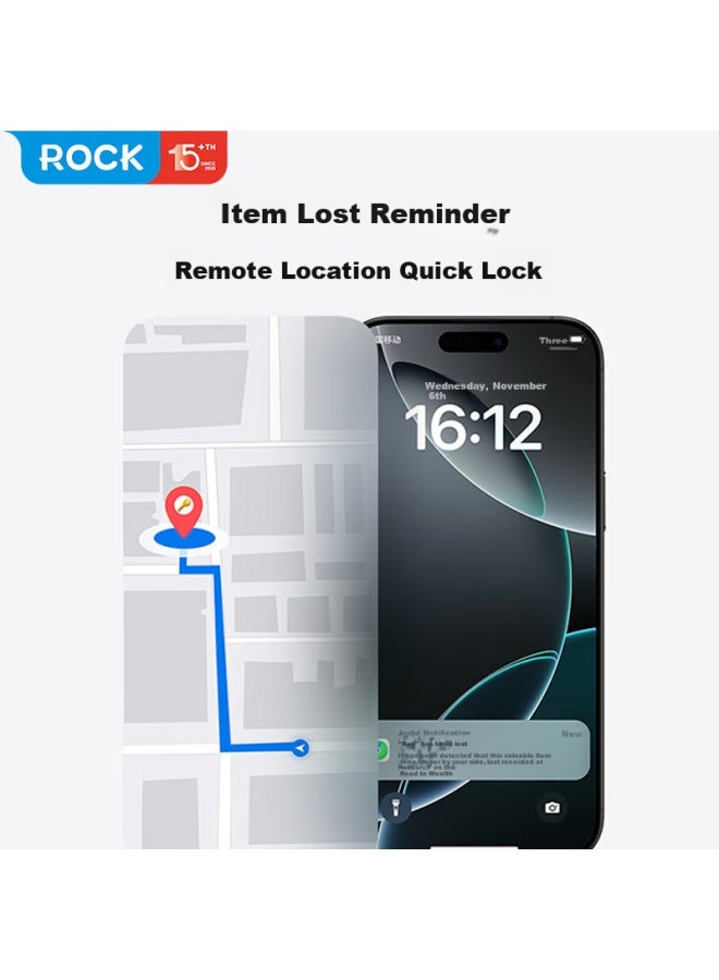 Rock Apple-certified Airtag Tracker, Anti-loss Device, Wireless Precise Location Finder, For Apple Phones, Children, Pets, Car Keys, Luggage, Bicycles, Backpacks - Image 2