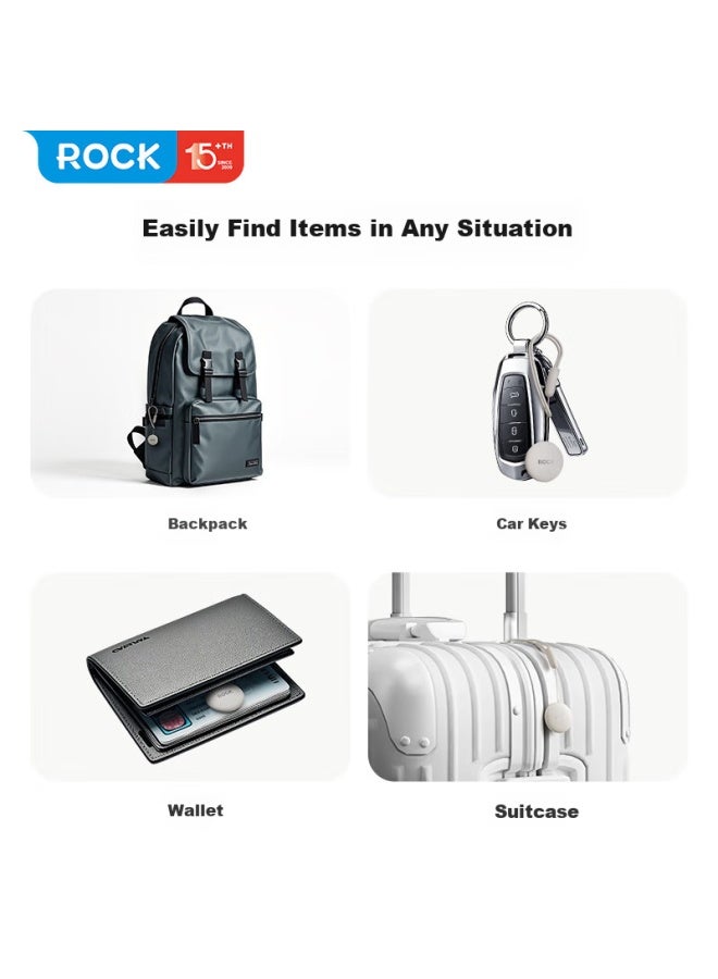 Rock Apple-certified Airtag Tracker, Anti-loss Device, Wireless Precise Location Finder, For Apple Phones, Children, Pets, Car Keys, Luggage, Bicycles, Backpacks - Image 4