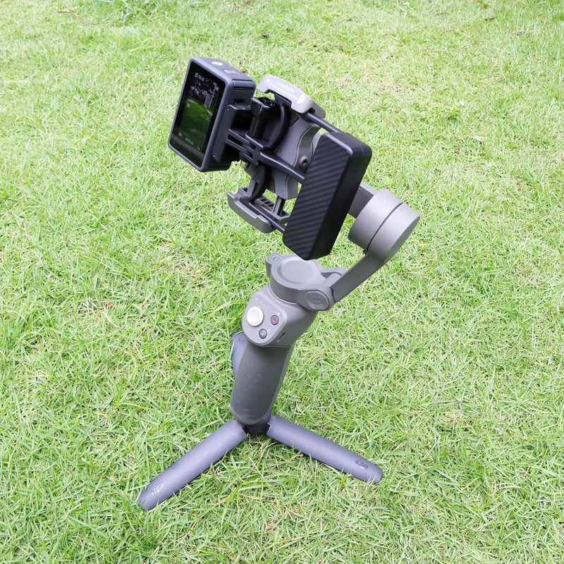 XBERSTAR Handheld Stabilizer Gimbal Mount Plate Adapter for DJI OSMO 6/5/4/3 Action Camera - Black - Image 3
