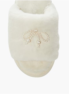 Le Confort Womens Bow Applique Slip-On Slippers  - Image 3