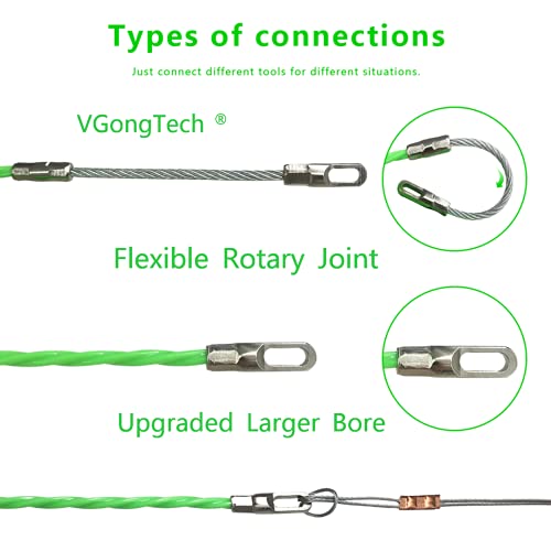 VGongTech 20M 66ft Cable Puller Kit Through Wall Fish Tape 4mm PET Electrical Cable Puller Wire Guide Device Threader Duct Rodder Fish Cable Fastener - Image 3