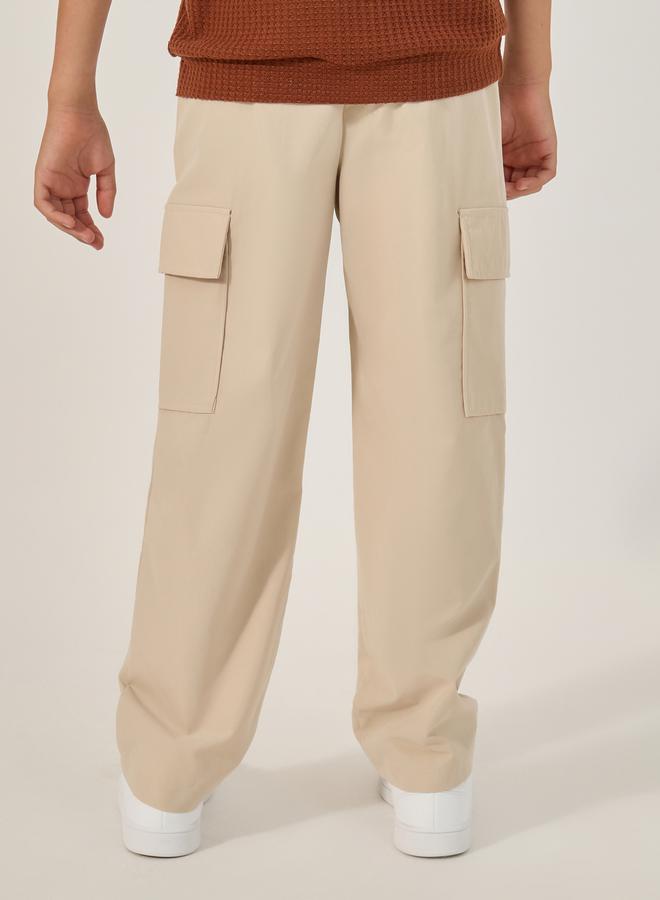 Styli Solid Pant with Cargo Pocket  - Image 4
