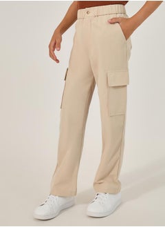Styli Solid Pant with Cargo Pocket  - Image 1
