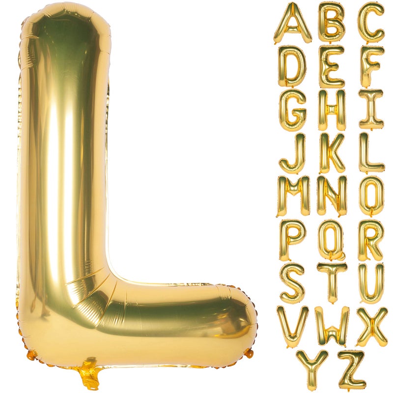 CHANGZHONG Letter Balloons 40 Inch Giant Jumbo Helium Foil Mylar for Party Decorations Gold L - Image 3