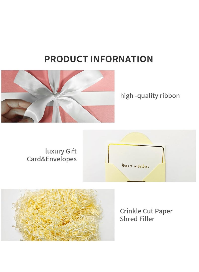 جوسكوين صندوق هدايا كبير 12x12x10 بوصة، صناديق هدايا وردية اللون، صندوق هدايا عيد ميلاد، صندوق هدايا، للتغليف، عيد الحب، عيد الأم، الذكرى السنوية. - Image 2