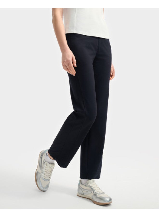FILA Women'S Casual Pants Ladies Fashion Leisure Simple Basic Versatile Slight Stretch Comfort Straight Leg Knitted Trousers - Image 1