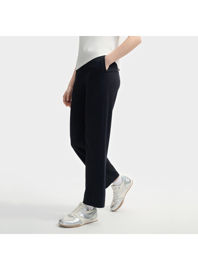 FILA Women'S Casual Pants Ladies Fashion Leisure Simple Basic Versatile Slight Stretch Comfort Straight Leg Knitted Trousers - Image 4