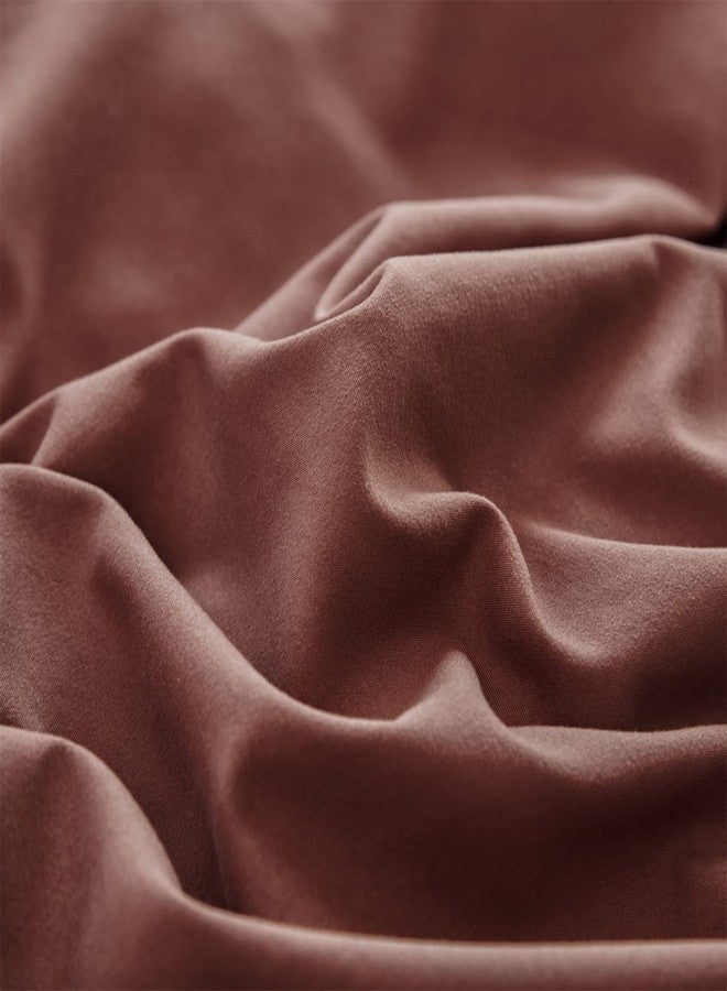 Wellboo Brick Red Comforters Full Solid Color Bedding Sets for Women Men Teens Soft Cotton Modern Pure Dark Color Quilts Kids Girls Dorm Bed Durable Luxury Solid Brick Red Comforter Health 3 PCS Full - Image 5