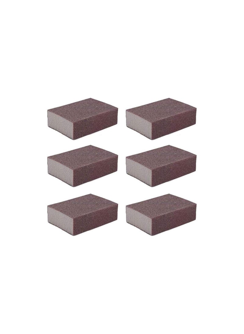 Aivoxe Liyafy 220 Grit Sponge Emery Cloth Sandpaper Blocks Buffing Diamond Polishing Pads Hand Sanding Tool 6pcs  - Image 1