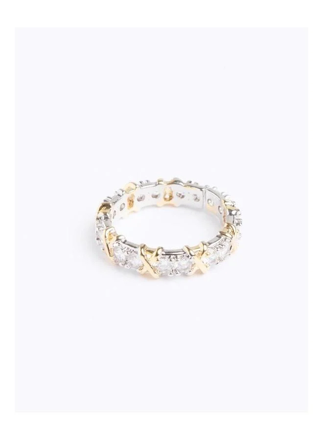 Jimmy Key Mixed Zircon Stone Detailed Elegant Ring.