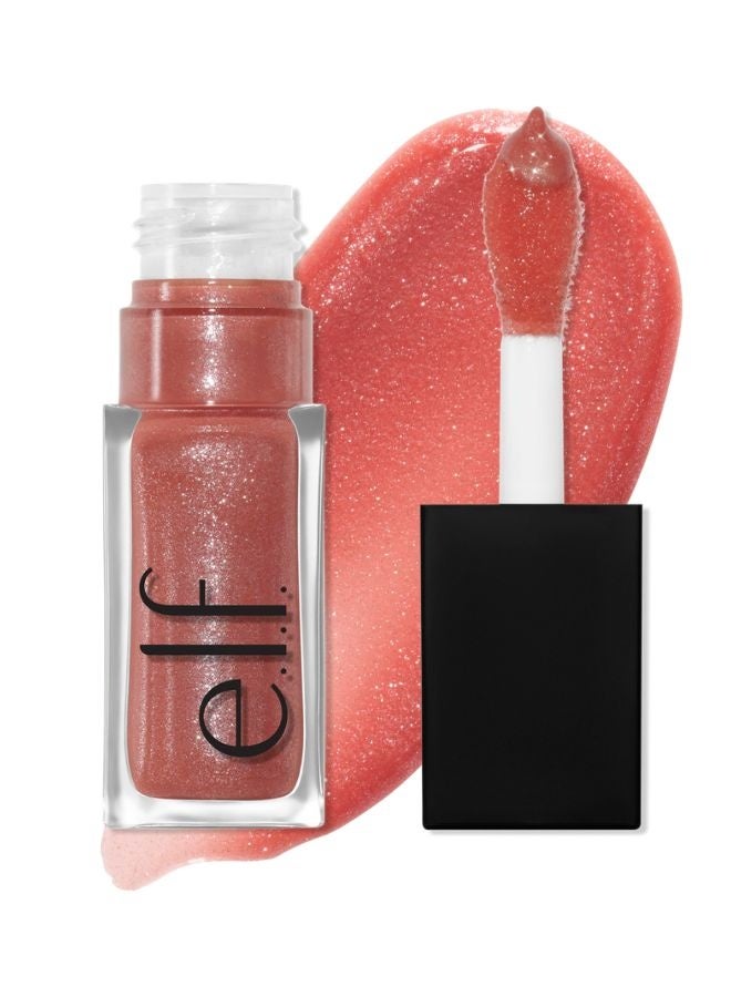 elf e.l.f. Glow Reviver Lip Oil – Princess Cut | Hydrating High-Shine Nourishing Lip Oil with Squalane & Fruit Oils – 7.6 ml - Image 1