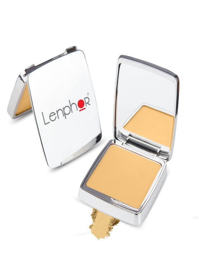 لينفور بودرة الوجه المضغوطة من لينفور، تدوم طويلاً للحصول على مكياج بلمسة نهائية مطفية، غنية بفيتامين E وعامل حماية من الشمس SPF 25، بودرة مكياج وبودرة للوجه للنساء والفتيات، بيج - Image 1