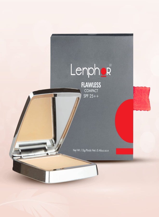 لينفور بودرة الوجه المضغوطة من لينفور، تدوم طويلاً للحصول على مكياج بلمسة نهائية مطفية، غنية بفيتامين E وعامل حماية من الشمس SPF 25، بودرة مكياج وبودرة للوجه للنساء والفتيات، بيج - Image 5