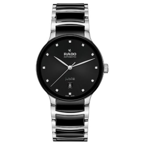 Rado - Centrix Automatic Diamonds - Women - Swiss Watch - 12 Diamonds in Dial - Polished Stainless steellinks - 80 Hours of Power Reserve - Water Resistant 50 m- Automatic – 39,5 mm - Image 1