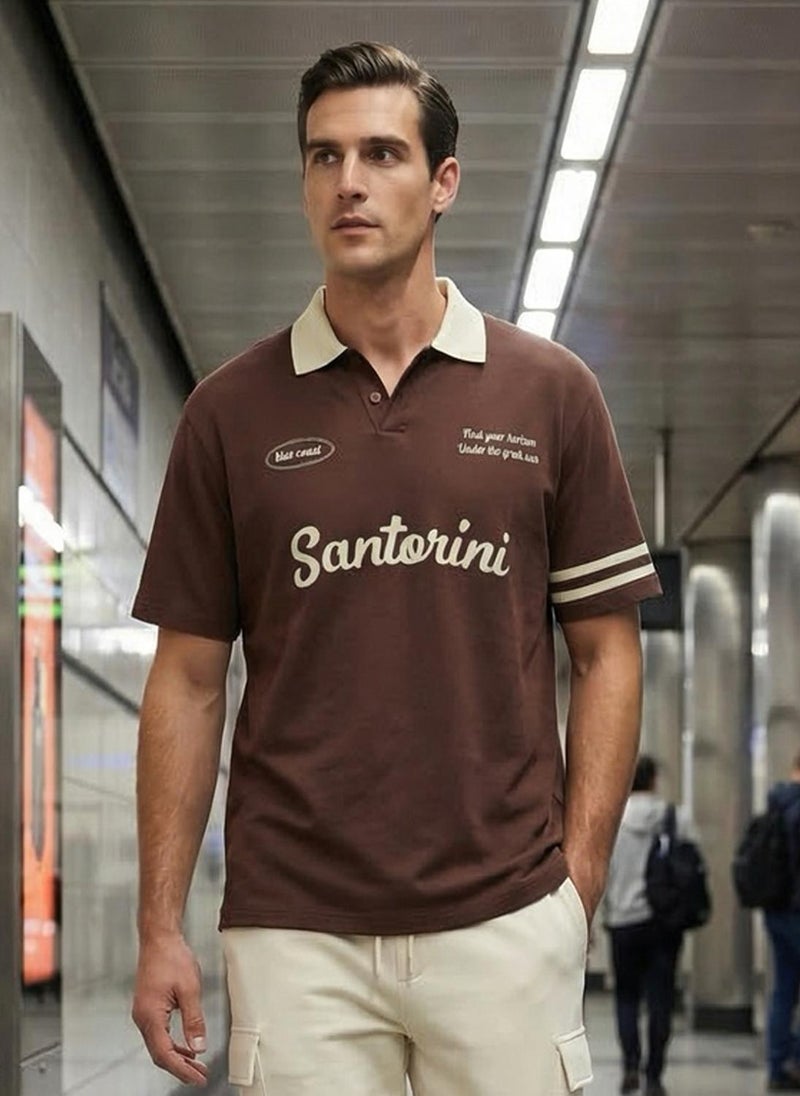 Nobero  Regular Fit Polo T-Shirt for Men - Image 1