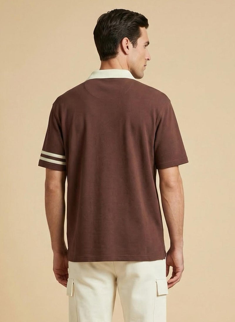 Nobero  Regular Fit Polo T-Shirt for Men - Image 3