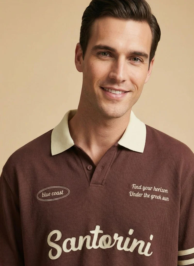 NOBERO Madder Brown Nobero  Regular Fit Polo T-Shirt for Men for Men | Best Price UAE