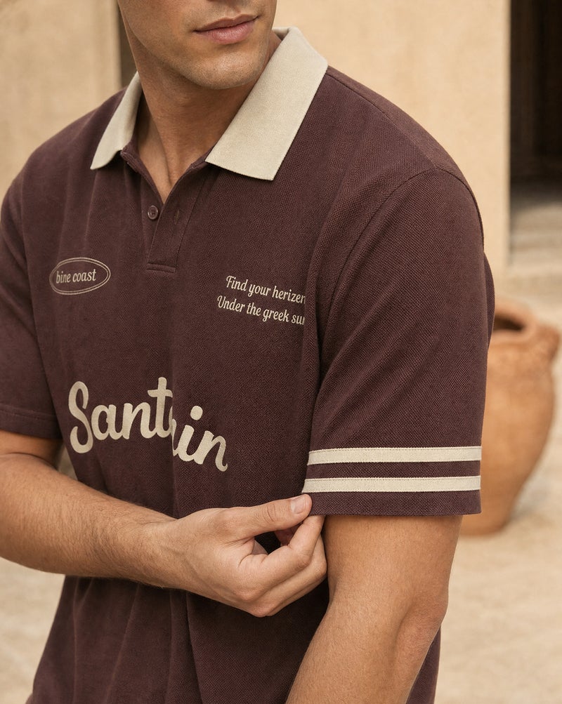 Nobero  Regular Fit Polo T-Shirt for Men - Image 3