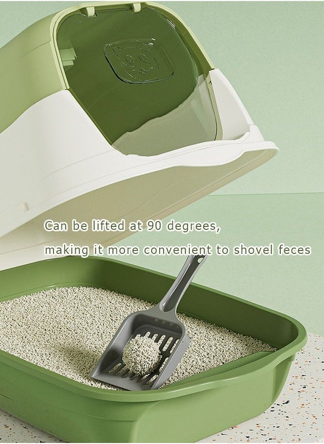 Generic - Cat Litter Box, Large Removable Cat Litter Box, Fully Enclosed Cat Litter Box, With Lid, Top Entry, Splash-Proof Cat Supplies, With Cat Litter Scoop And Deodorizing Bag, Easy To Clean, No Odor, Kitten Pet Accessories - Image 1