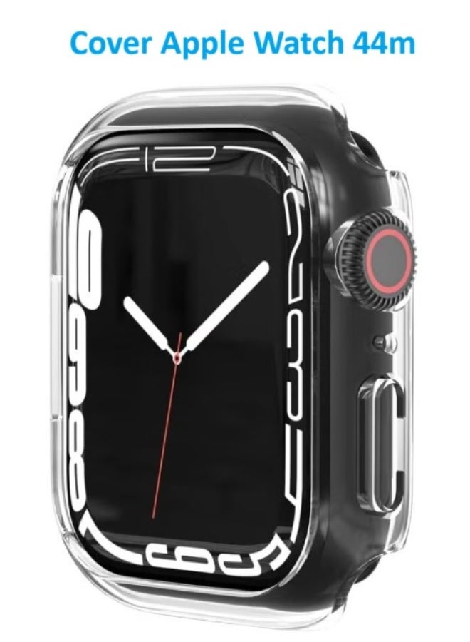 جراب حماية صلب من البولي كربونات ( بدون شاشه حمايه ) متوافق مع ساعة ابل 44 ملم - شفاف - Image 1