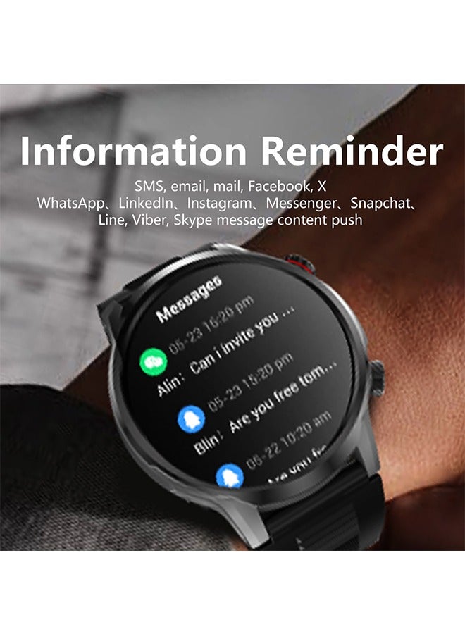 رولستيمي ساعة ذكية 1.95 بوصة ساعة ذكية اللياقة البدنية تشغيل ساعة بلوتوث عداد الخطى دعوة تذكير جهاز تعقب للياقة البدنية متوافق مع الروبوت دائرة الرقابة الداخلية النساء الرجال الاستعداد الطويل مكالمات حر اليدين - Image 5