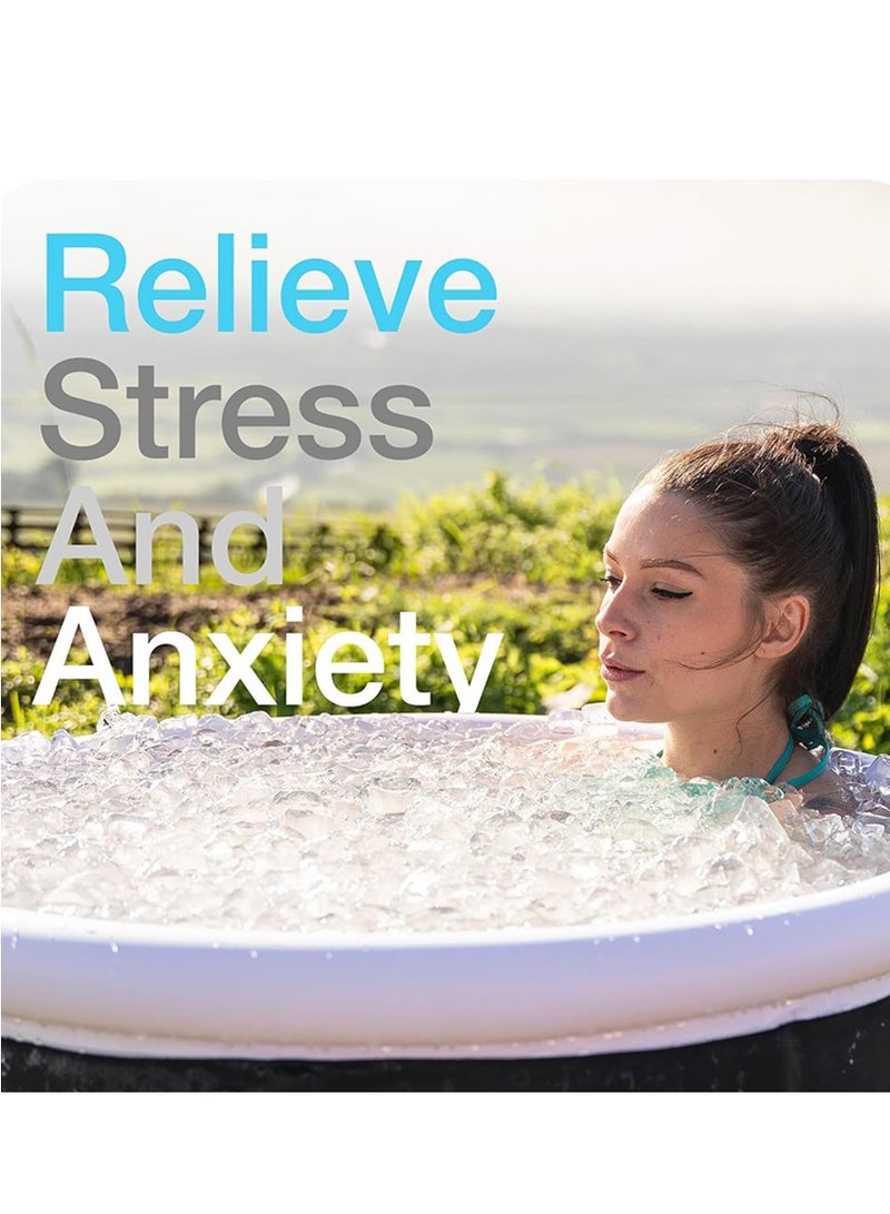 حوض سباحة جليدي للرياضيين حوض سباحة جليدي محمول قابل للطي للرياضيين حمام سباحة داخلي في الهواء الطلق (80 × 75 سم) - Image 5