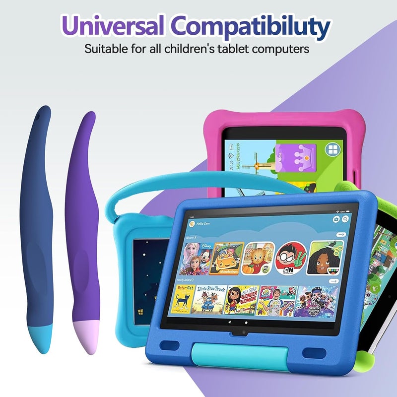 AWINNER Kid-Friendly Stylus Pens for Touchscreens,2-Pack Tablet Stylus Ergonomically Designed for Both Right- and Left Handed Users Universal Capacitive Compatible for Kindle, iPad, and iPhone - Image 2
