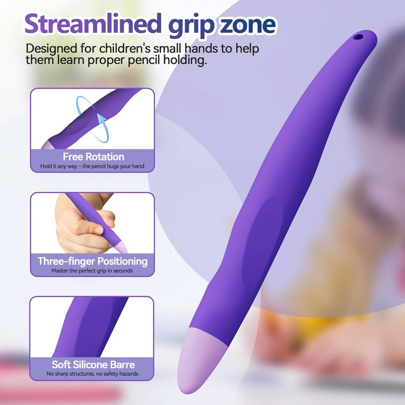 AWINNER Kid-Friendly Stylus Pens for Touchscreens,2-Pack Tablet Stylus Ergonomically Designed for Both Right- and Left Handed Users Universal Capacitive Compatible for Kindle, iPad, and iPhone - Image 3