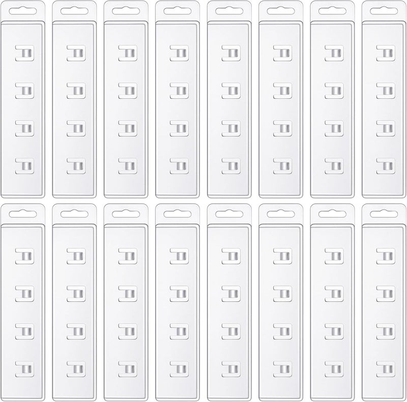 Sinmoe Swipe Badge Holder ID Half Card Vertical Card Clear Plastic Swipe Holder Half Side ID Clips Hard Easy Slide Badge Clips with Gripper for Swiping Credit Name 10 Pack - Image 1