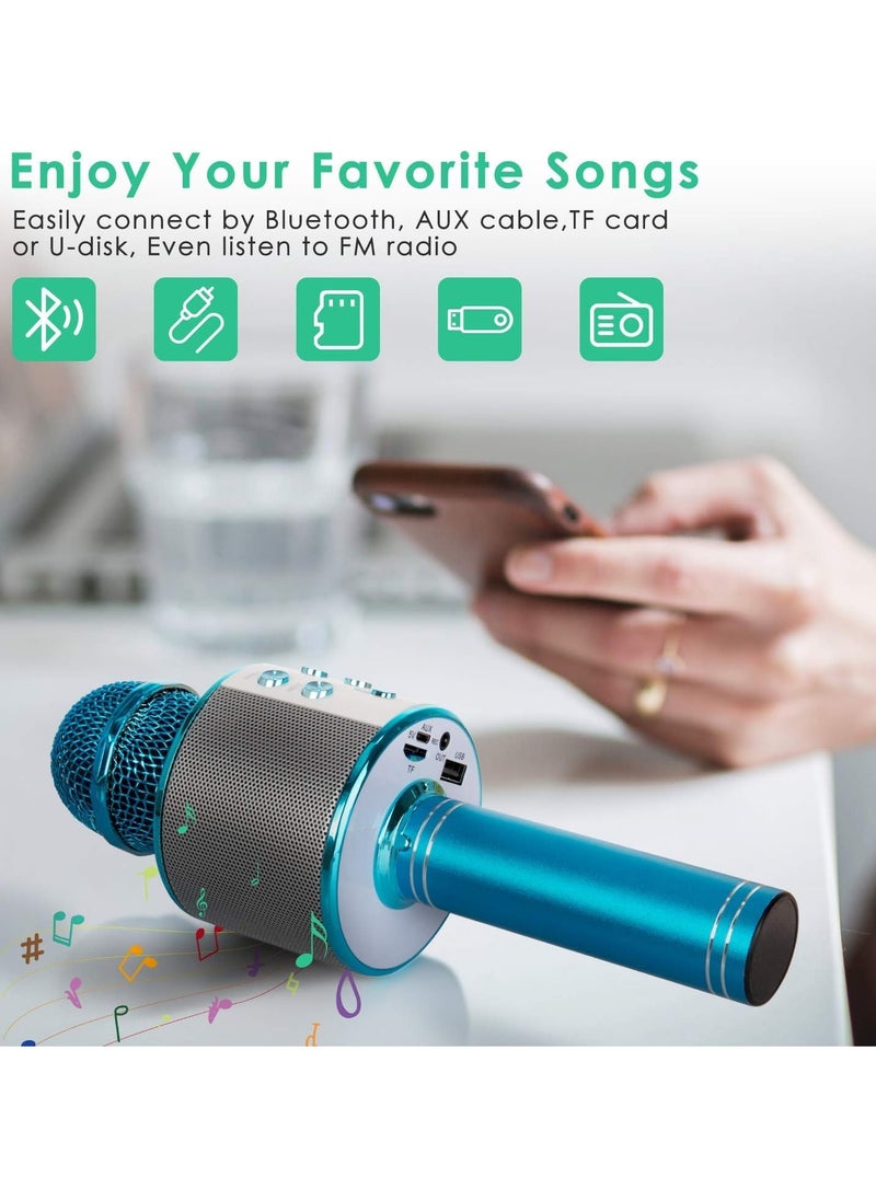 Gonice Wireless Bluetooth Karaoke Microphone for Kids, 5-in-1 Portable Handheld Karaoke Mic Speaker Player Recorder  - Image 3