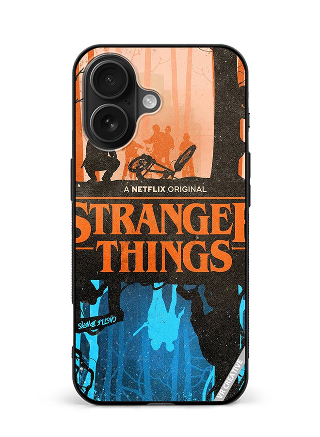 Protective Case Cover For Apple iPhone 16 Stranger Things Design Multicolour