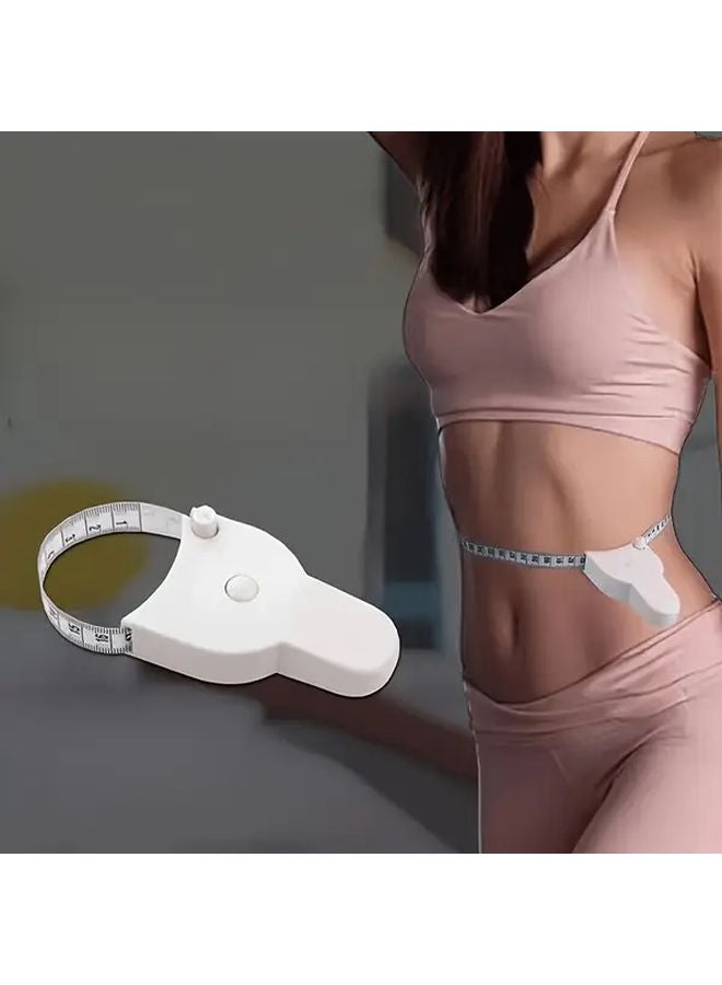 Black Retractable Body Measuring Tape for Waist Chest Thighs Home Gym Fitness - Image 1
