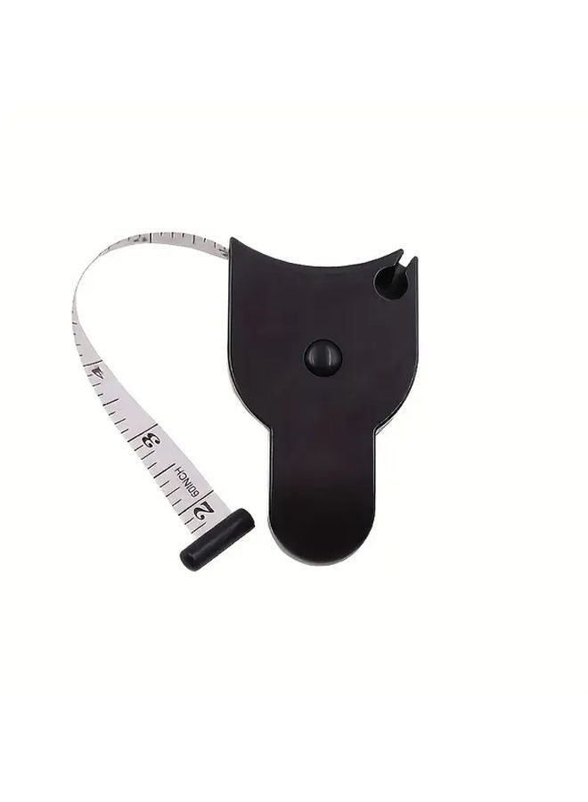 Black Retractable Body Measuring Tape for Waist Chest Thighs Home Gym Fitness - Image 5