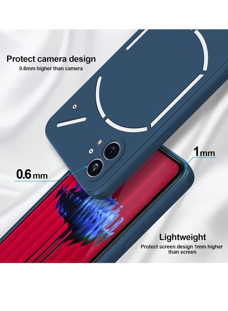 Raxoom Shockproof Liquid Silicone Case for Nothing Phone 1 (6.55 Inch), Flexible and Anti-Scratch Protective Cover with Soft-Touch Slim Fit, Wireless Charging Compatibility, and Durable Scratch-Resistant Design in Blue - Image 4