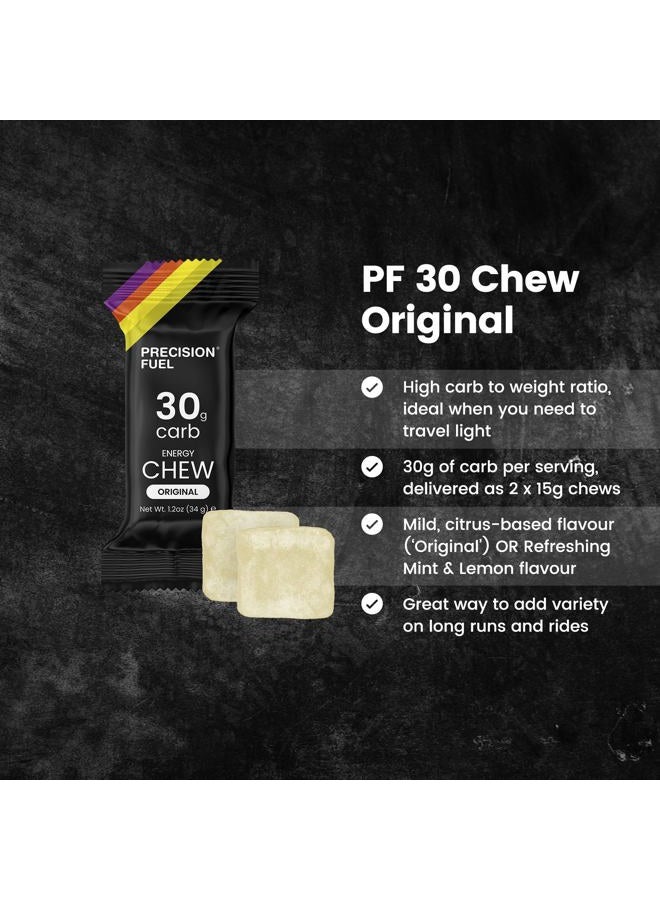 Precision Hydration Precision Fuel 30 Energy Chews - Carb, Lightweight Snack for Endurance Sports, 30g Carbs per Serving, Ideal for Running & Cycling, No Artificial Ingredients - Original Flavour (15 x 34g Chews) - Image 2
