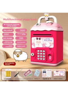 Can't Get In And Out Of The Year Piggy Bank Only Boys Password Box Kulomi Savings Girls Children Can Access-Color:Jubilee Sheep☀Password Key Unlock Without Automatic Banknote Rolling☀Rechargeable Version