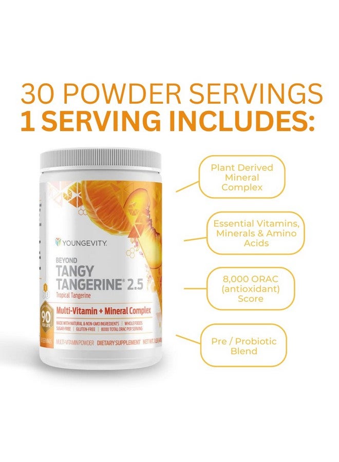 youngevity يونغيفيتي بيوند تانجي تانجرين 2.5 - تروبيكال تانجرين ألتيميت مالتي-فيتامين ومعقد المعادن - مصنوع من الأطعمة الطبيعية والكاملة | 8,000 ORAC - Image 4
